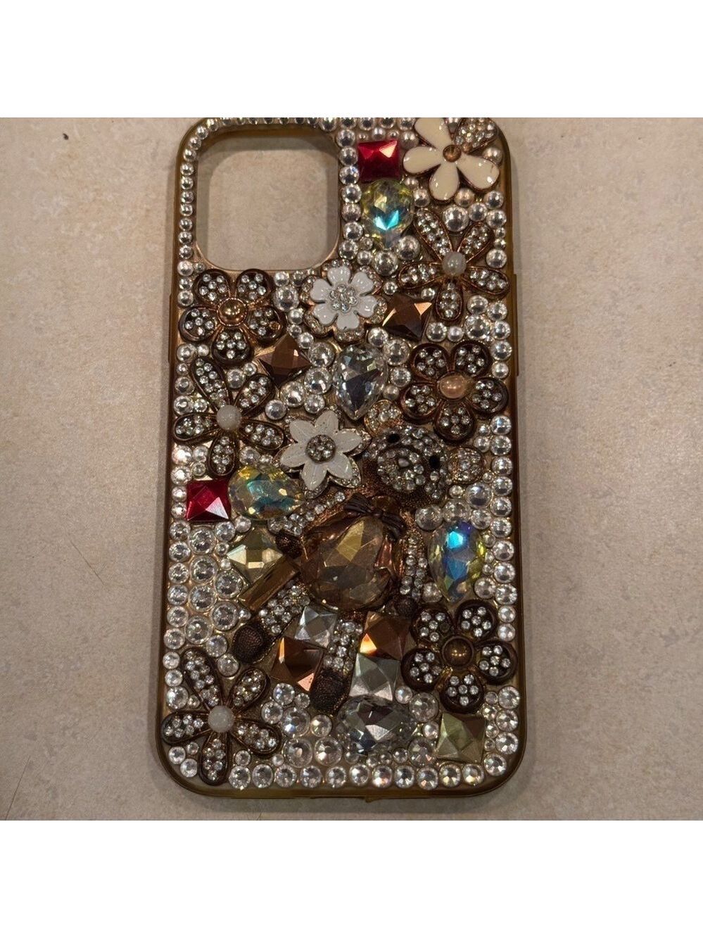iPhone 12 Pro Max Rhinestone Floral Phone Case - Picture 4 of 4